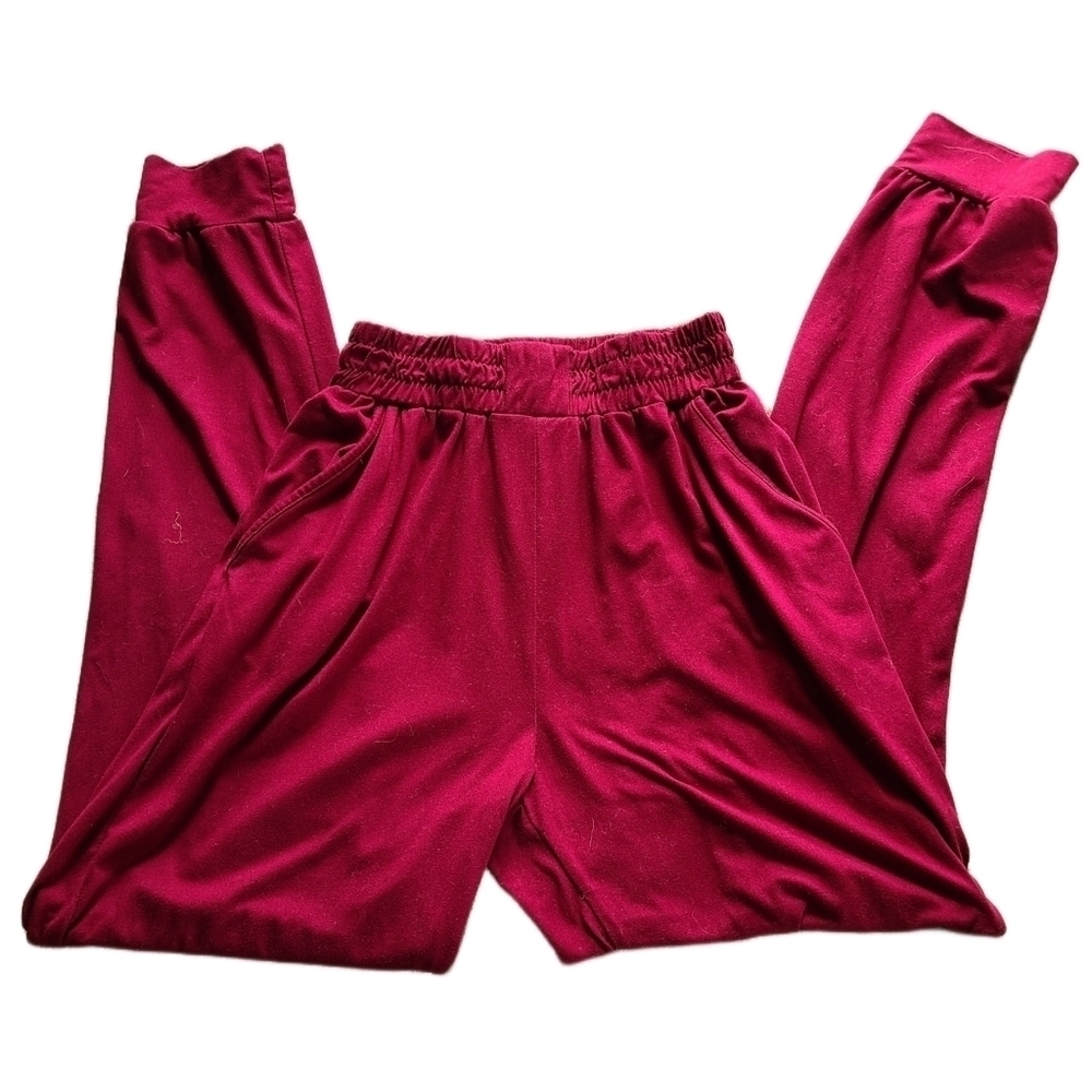 SJL Appeal Soft Lightweight Red Elastic Waistband Jogger Pants
